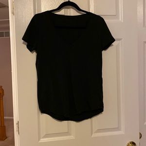 Lulu Lemon Black V neck T shirt